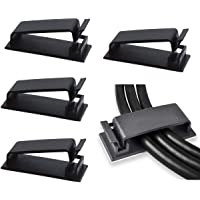 SOULWIT® 50Pcs Clips Organizador de Cables Autoadhesivo- Gestión de Cable Eléctrico- Clips de Cables para Cable de USB…